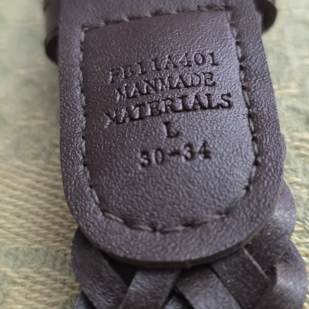 Black Braided Leather Belt